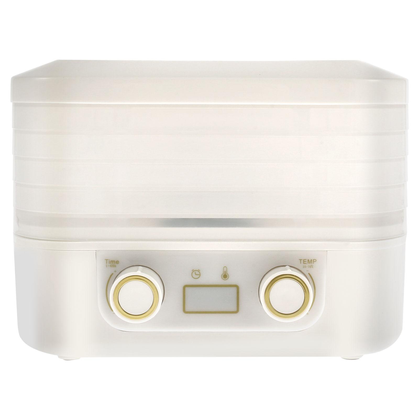 

Дегидратор для пищевых продуктов, 5 лотков, машина для сушки пищевых продуктов, регулируемая температура, машина для сублимационной сушки, тихая сублимационная сушилка с ЖК-дисплеем и таймером