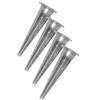 Kotarbau® Boden-gestanzte Gartenlampen-Basis, Runder Ankerhalter, 115 mm, Set mit 4 Stück