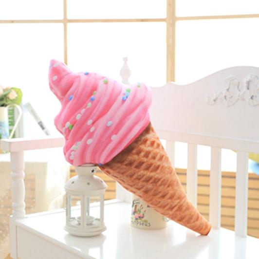 Süßes Eis Plüschkissen Gefüllter Hörnchen Food Sommer Snack Plüschtier Vier Farben Sitzkissen Sofa Stuhl Dekor Freundin Geschenk