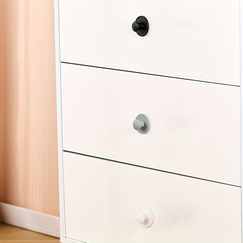 2pcs No-Drill Adhesive Cabinet Pulls - Stainless Steel & Plastic, Easy Peel & Stick Installation for Drawers, Cabinet Doors, Glass Doors