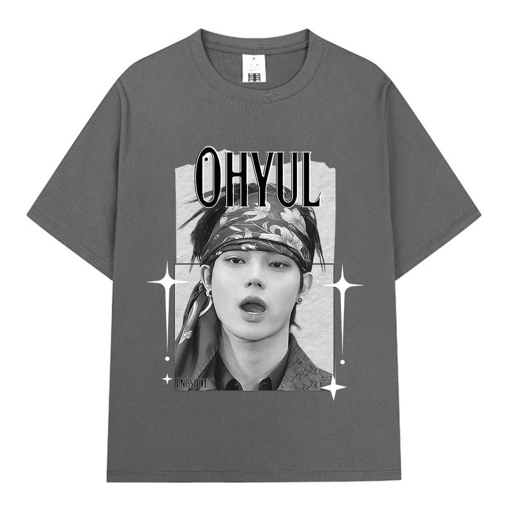 Korean Kpop Hip Hop  T-shirt Men's Women Clothing Fashion Oversized Cotton Casual Short Sleeve Tops Fan Gifts