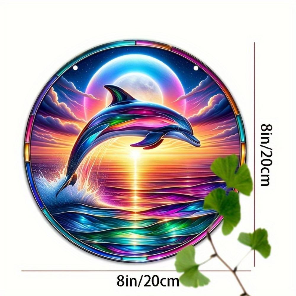 Vibrant Dolphin Window Decoration for Home and Office. An Ideal Gift for Family and Friends.