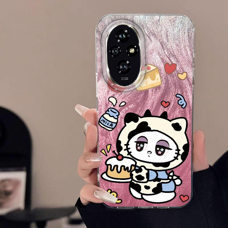 Case For Honor 400 Lite X9c X9a X8a 200 Pro 200 Lite 5G  Phone Cover Advanced Gradient Green Yellow Luxury Protective TPU Bumper