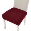 Elastic Stretch Seat Covers for Dining Chairs Waterproof Solid Color Chair Seat Slipcovers Removable Jacquard Cushion Slipcovers