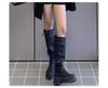 Height-increasing and thin long boots, high boots, children's autumn new small adjustment leather boots, trouser boots