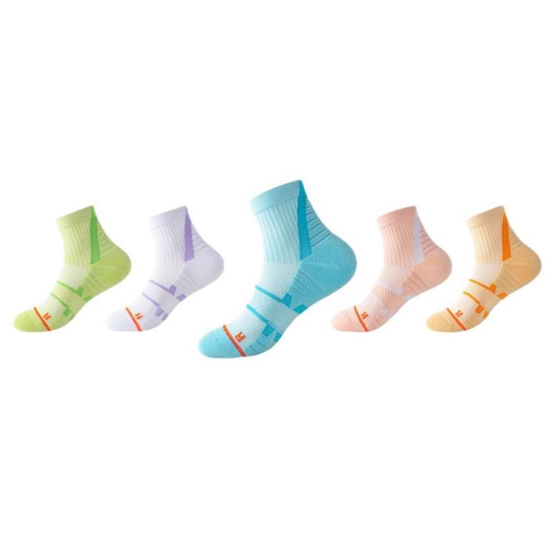 Women's Mid-calf Badminton Socks for Spring and Summer, Professional Running Sports Socks, Thickened Towel Bottom for Anti-slip