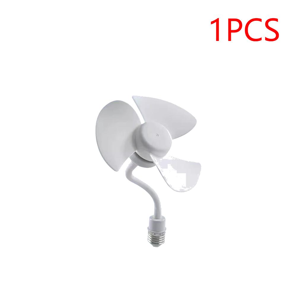 1-5PCS E27 Base /USB LED Mini Ceiling Fan Chandelier Ceiling Fan Hose Extender Light Bulb Fan with Socket for Bedroom Living Roo