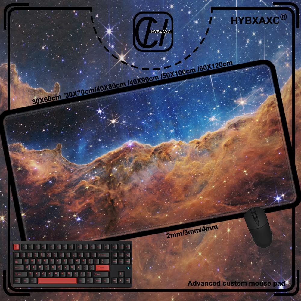 Space Gamer Mousepad Computer Gaming Large Mouse Pad Xmm Nonslip Nebula Laptop Carpet Galaxy HD Print Desk Mat Mouse Mat