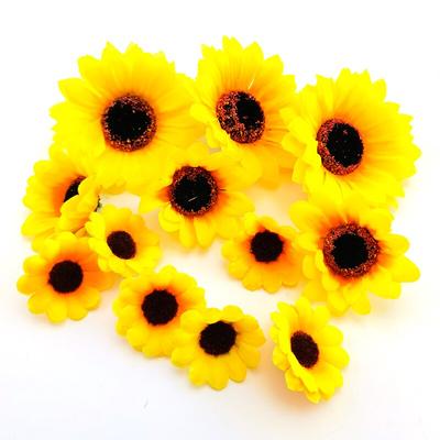 10 pezzi di girasole di seta artificiale testa di fiore margherita finta per decorazione di scatola di nozze fai da te accessori per la casa fatti in casa fiori