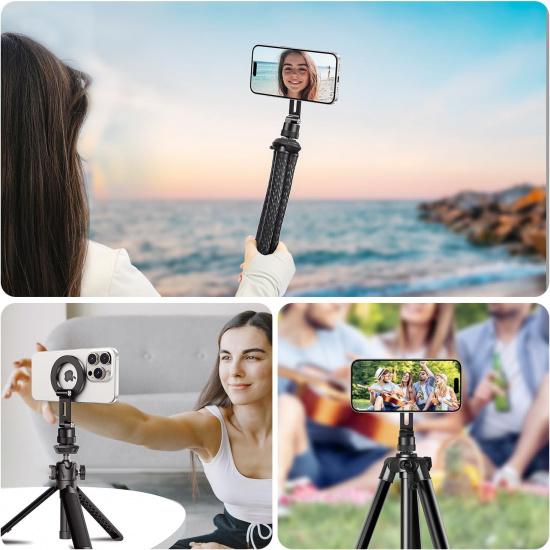 elitehood Magnetic Phone Tripod Mount for Magsafe, iPhone Camera Mount