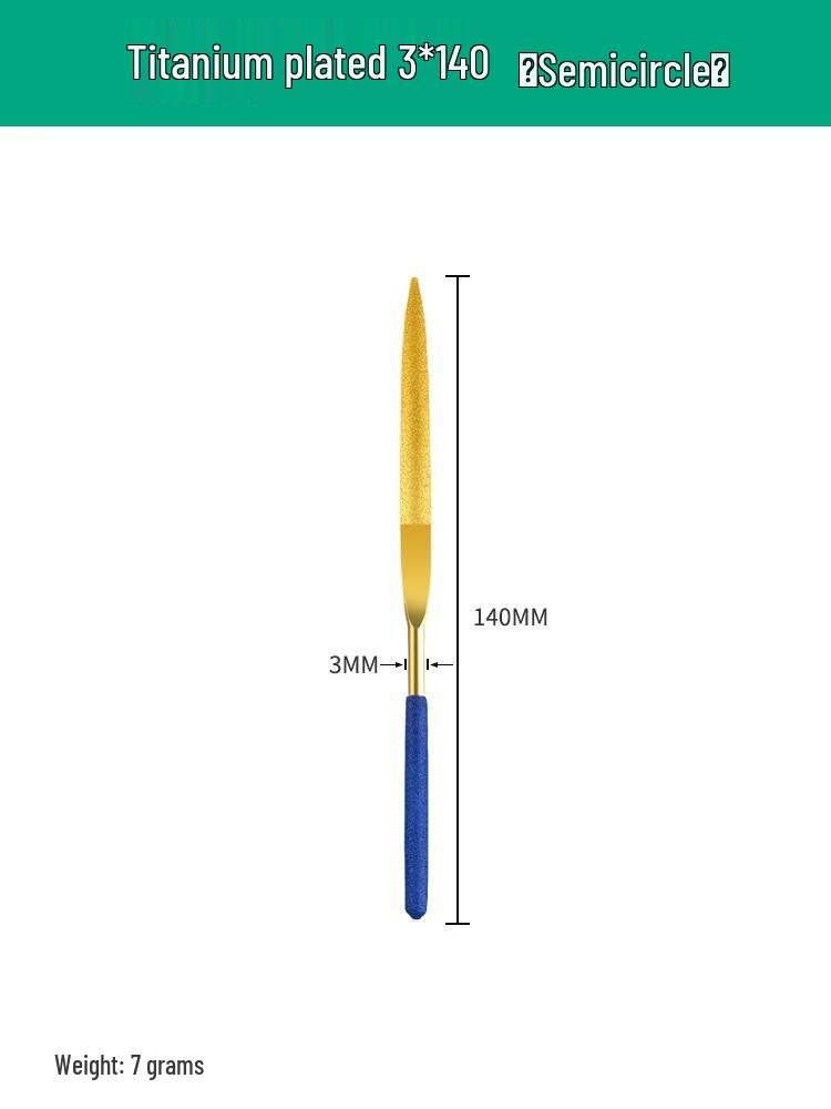 Diamantfeilen mit Titanbeschichtung, Legierungsraspel-Set für Metall- & Jadeschleifen
