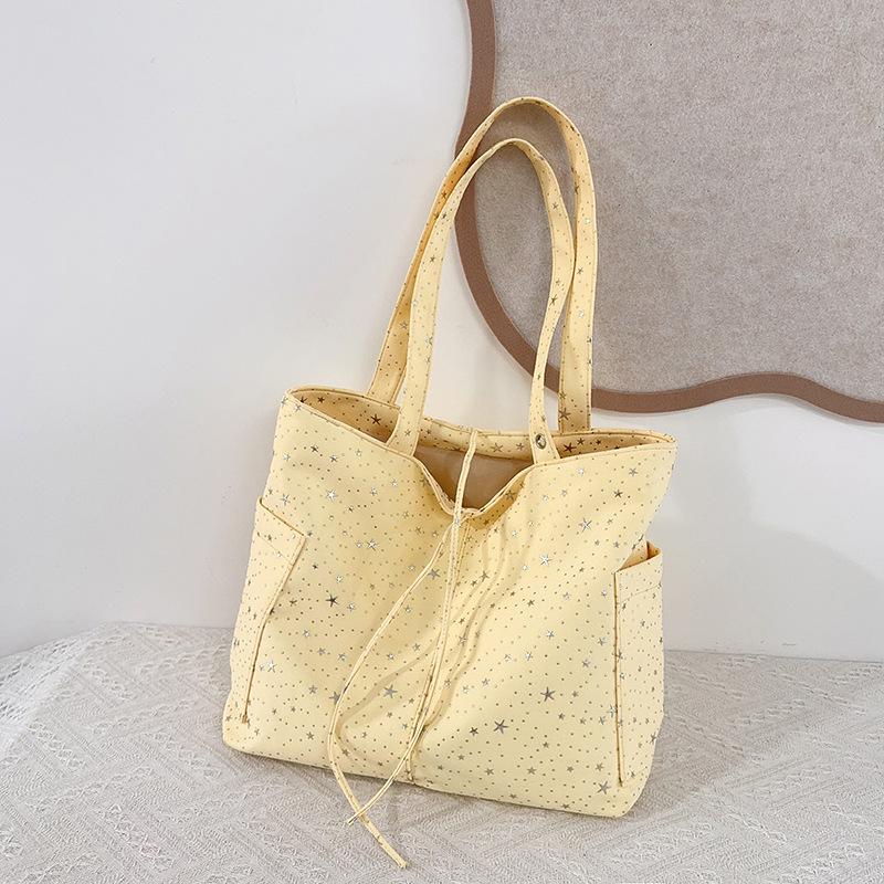 Стильная корейская большая вместительная милая повседневная нейлоновая сумка-тоут через плечо - Новый модный тренд 2026