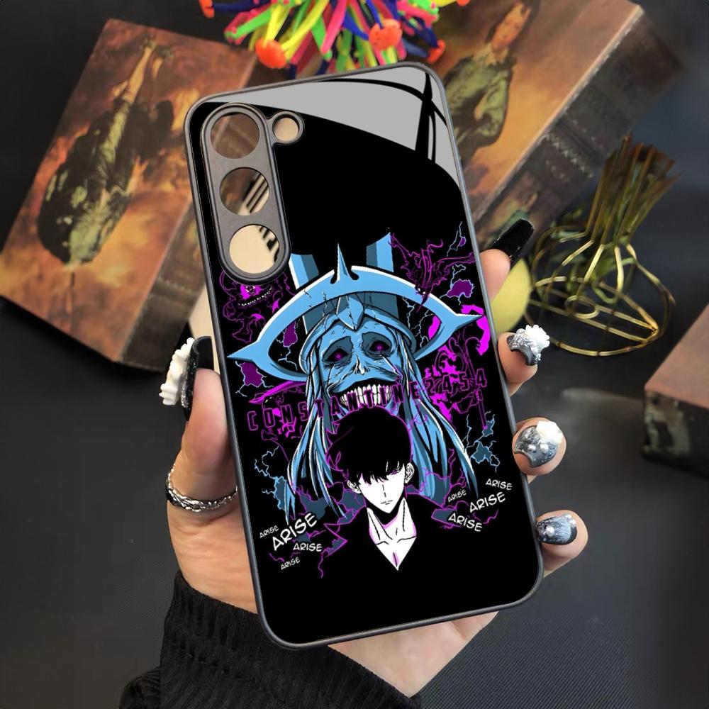 Anime S-Solos L-Levelings Phone Case For Samsung Galaxy S25 S24 S23 S22 S20 S21 Note20 Ultra Plus Fe Colored Silver Cover