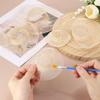 uxcell Mini Straw Hats 4-Pack, 4-inch Woven Straw Hats for Miniature Dolls, Natural Small Hats for Dollhouse DIY Craft Decorative Accessories, Large