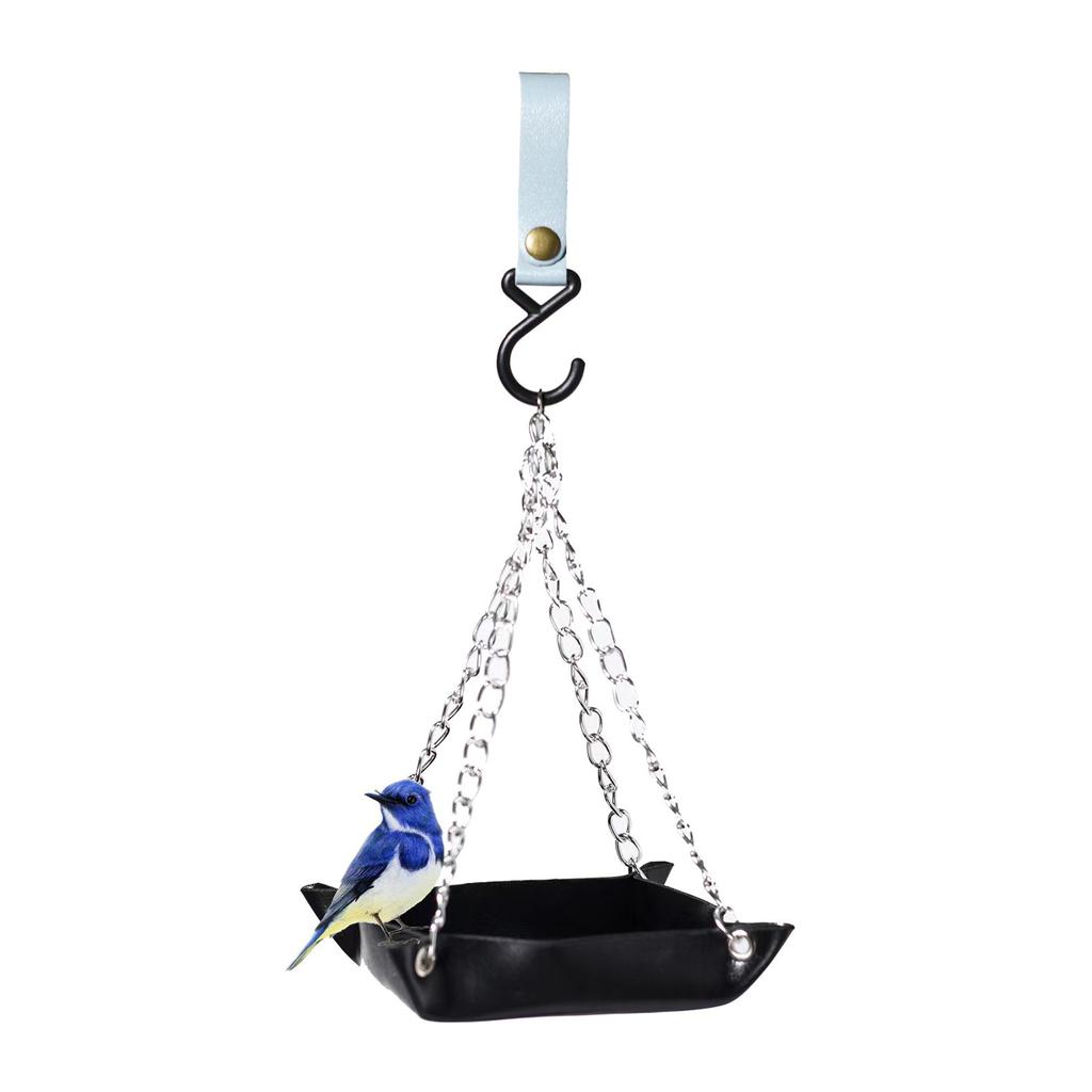 PU Platform Bird Feeder for Outdoor Hanging Wild Bird Feeder Hummingbird Feeding Tray for Backyard Home Garden Decors