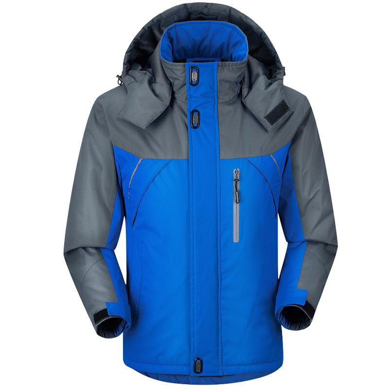 Large Size Cotton-padded Clothes Drive DNU Reflective Strip Jacket with Fleece and Thicker.