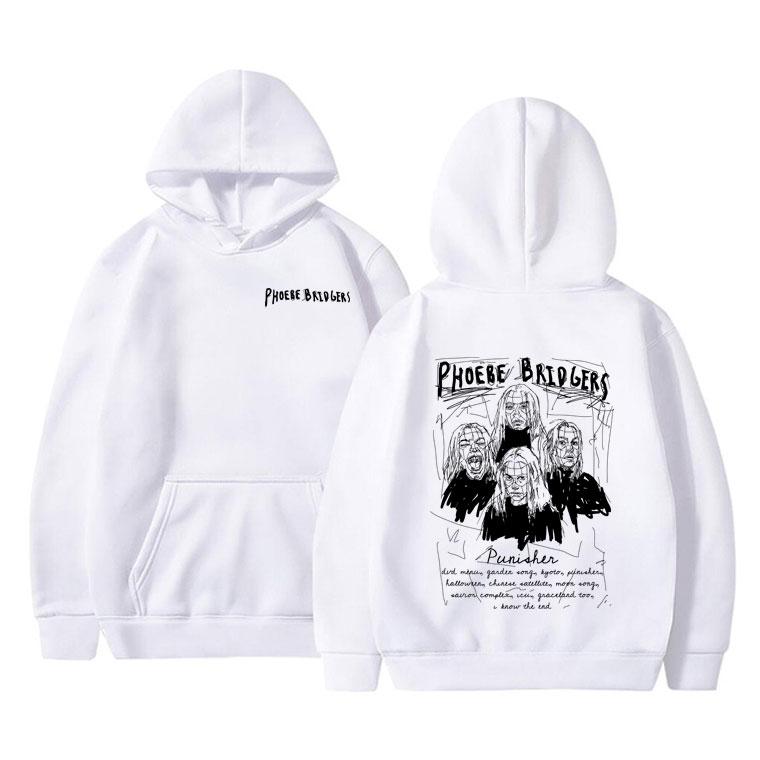 Singer Phoebe Bridgers Punisher Graphic Hoodie Men Women's Fashion Popular Sweatshirt Unisex Casual Cotton Hooded Tracksuit