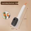 Multifunctional Liquid Dispensing Shoe and Clothes Brush - Gentle On Shoes, Press-Type Design for Easy Cleaning