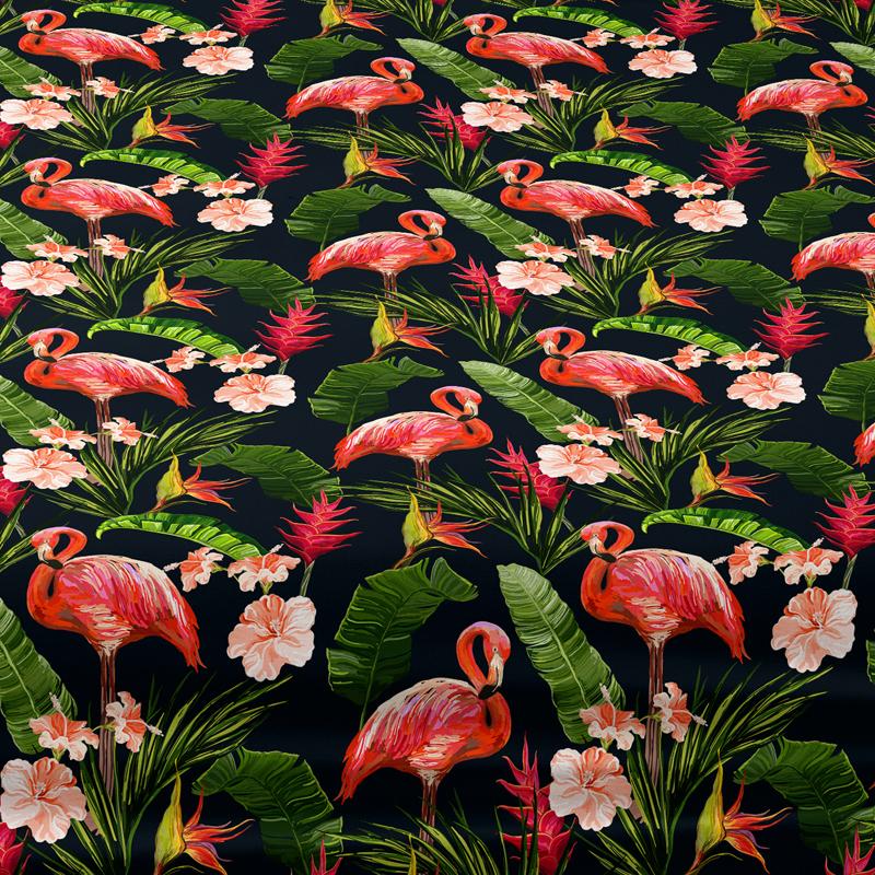 1Pcs Flamingo Banana Pattern Brushed Fitted Sheet, Printed Bed Cover For Bedroom, Bedding (Excluding Pillowcases)