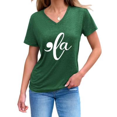 V-neck Simple Casual Short Sleeved Comfortable Versatile Top Women's T-shirts