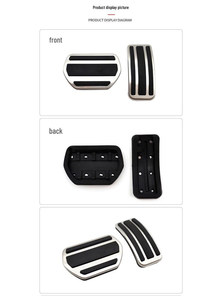 Non-Slip Pedal Covers for Peugeot 2008: Throttle, Brake & Rest Area Decor