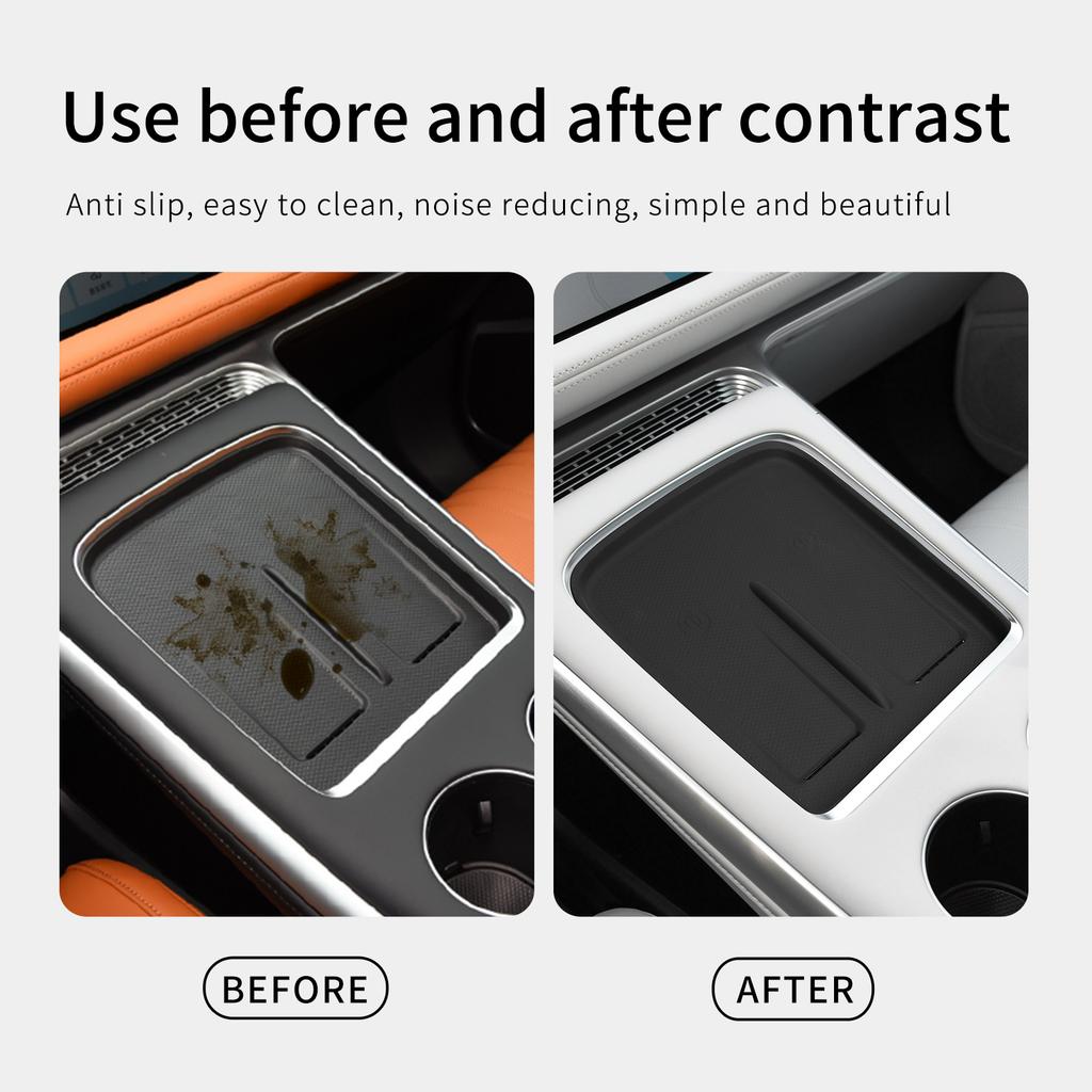 For Xpeng G9 2026 Wireless Charging Pad Protective Mat Auto Interior Accessories Non-slip Pad Car Phone Charger Mat