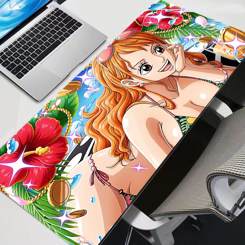 Anime Gaming Speed New Mouse Pads Big One Piece Nami Gamer Mouse Mat Keyboard Durable New Mousepad Computer Desk Mat