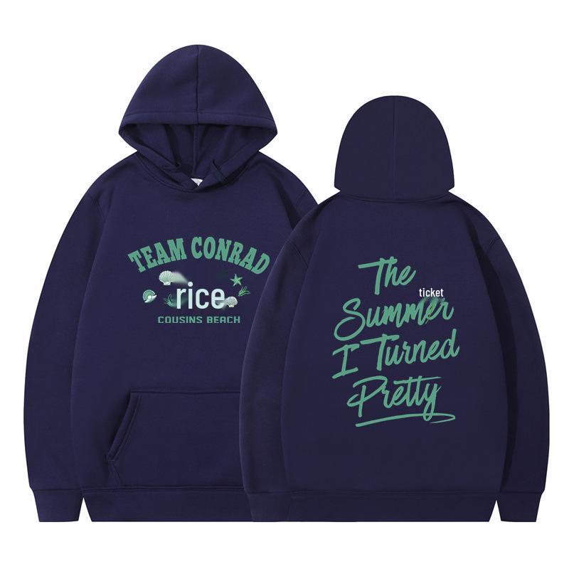 "The Summer I Turned Pretty" Printed Loose Hooded Sweatshirt