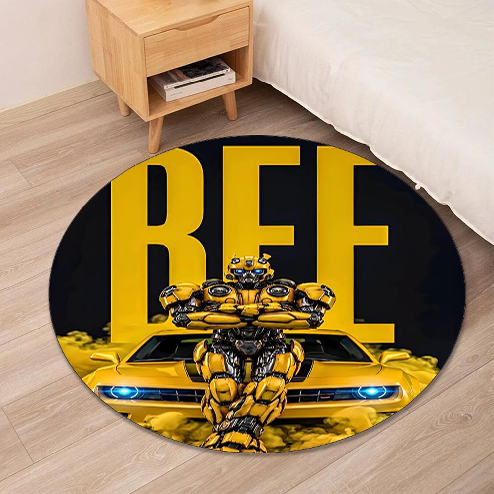 Transformers Printed Round Rug Carpet Chair Rug Area Rug Entryway Doormats,for Office Chair Living Room Bedroom Kitchen Room.