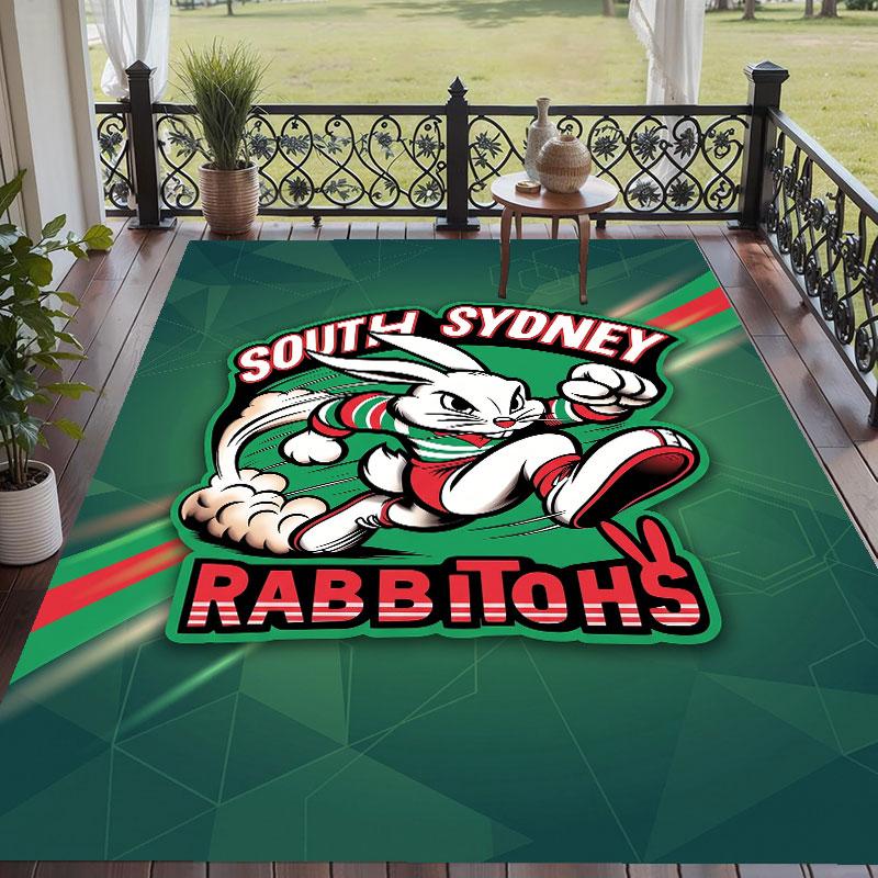 Soft Floor Carpet South Sydney Rabbitohs Pattern Area Rug Decorative Mat For Home Room Decoration