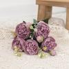 Tenvity Peony Artificial Flowers Silk Rose Bouquet Vase for Home Wedding Garden Decor Fake Plants Christmas Garland Material
