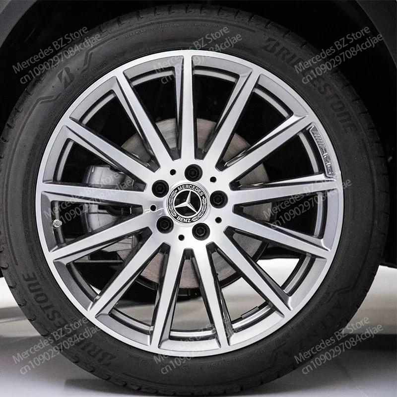 C200 E200 For Mercedes Benz 4PCS 75mm 60mm Car Wheel Center Hub Caps Cover for Mercedes Benz AMG B/C/E/S Class A Class GLC GLK C