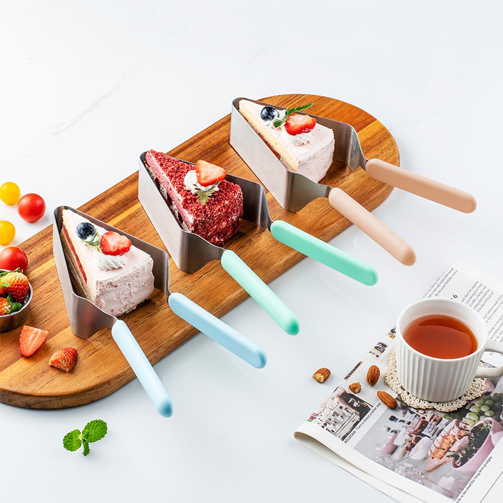 Stainless Steel Cake Slicer Cutter Tongs Cake Server Desserts Pastry Bread Pizza Devider Slicer Metal Pie Knife Cake Lifter Tool
