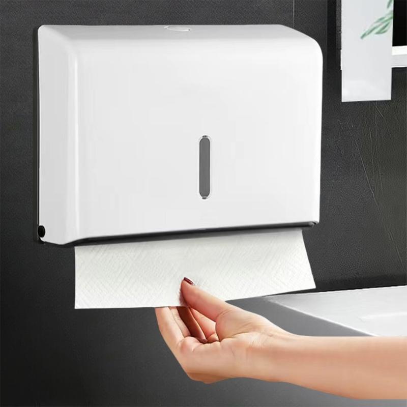 Waterproof Plastic Tissue Dispenser Wall Mounted Space Saving Designs Tissue Box Holder Large Capacity for Bathroom