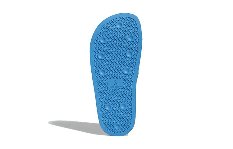 adidas Originals ADILETTE J Comfortable Abrasion Resistant Abrasion Resistant Kids' Slippers White Blue Teenagers GZ3690