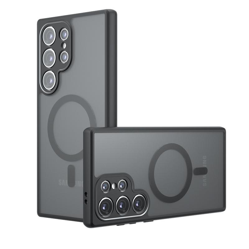 For Samsung Galaxy S24 S23 S22 FE Plus Ultra Matte Anti Fingerprint Shockproof TPU Magnetic Case Anti-drop Non Yellowing Back Cover Casing Shell