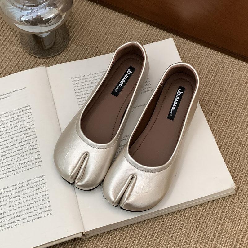 Fashion Fashion Strange Toe Ladies Shallow Shoes With Height Increasing Female Soft Footwear Women Flats Slip On Shoes