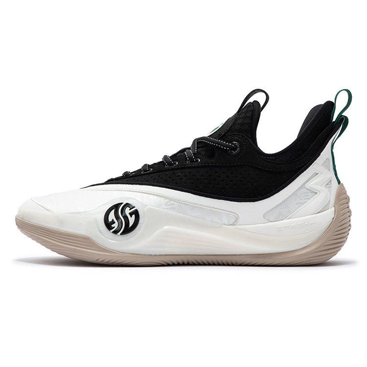 361 Zen 6 Prm Panda Cushioning Slip Resistant Abrasion Resistant Rebound Low Top Basketball Shoes Men's White Black 672431102-1