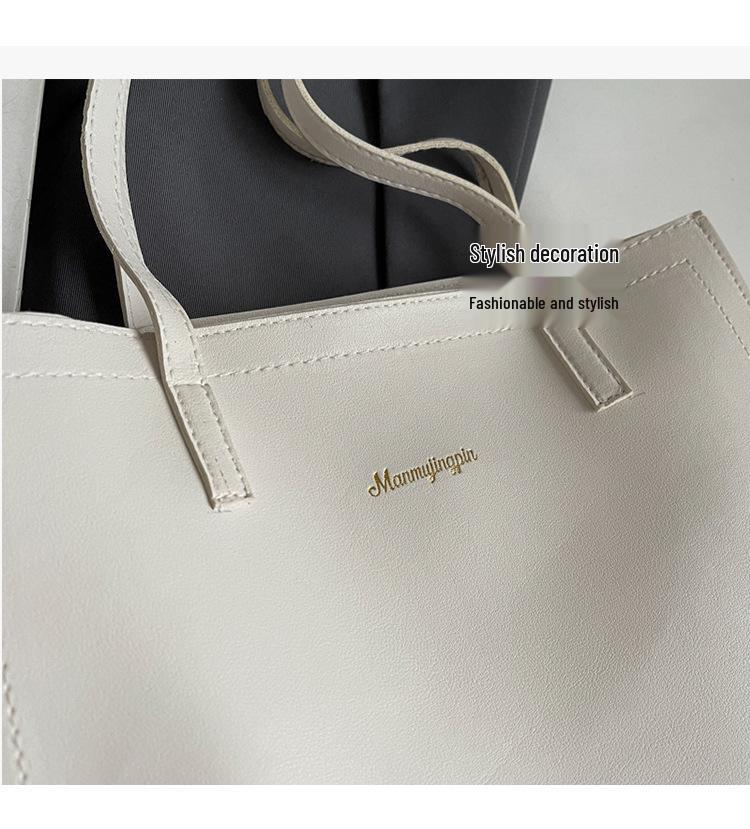 Women's 2024 Spring/Summer Versatile Solid Color Tote – Korean Style Shoulder Bag