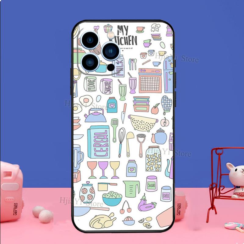 Baking Cook Chef Case For iPhone 16 15 13 14 Pro 12 11 14 Pro Max Plus XR XS Max X 12 13 Mini SE2 Cover Shell