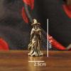 Retro Brass Magic Witch Mini Figurine Handcrafted Desktop Ornament Cute Home Decor for Living Room Bedroom Witchy Gift