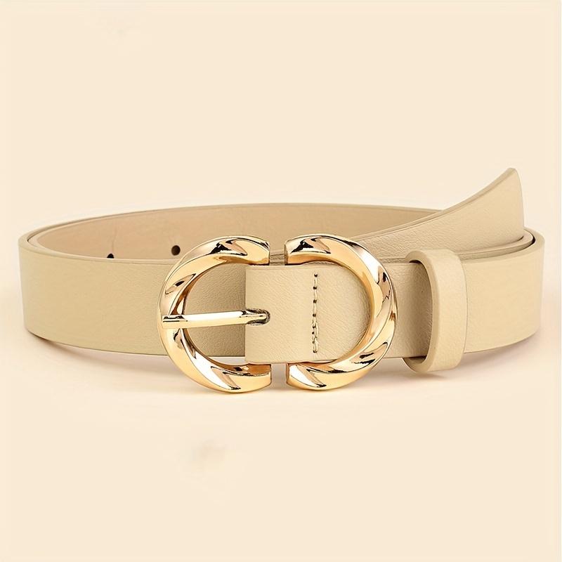 

1pc Metal Buckle PU Belt Classic Fashion Belt Jeans Dress Accessories Women 105CM хакі