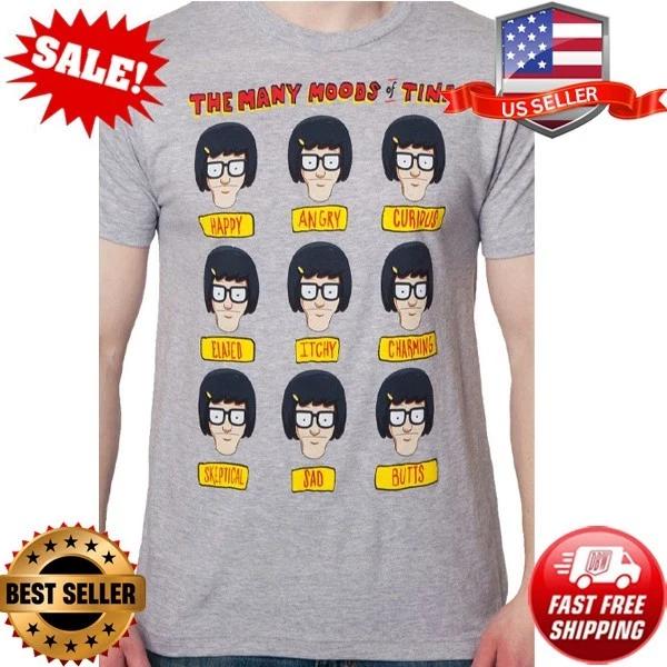 

Moods Of Tina Bobs Burgers T-Shirt: Cartoons Bobs Burgers T-Shirt S-5XL 2XL