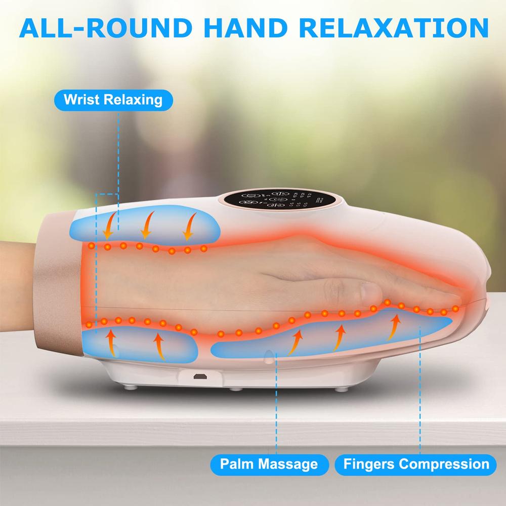 Electric Hand Massager For Arthritis Wrist Finger Massager With Heat Air Compression Therapy For Pain Relief Hand Massage Relax
