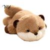 Stuffed Animal Pillows for Sleeping Soft Plush Doll with Weighted Base, Cute Fox/Cat/Dog/Otter Figurine, Gift Kids Cartoon Crawling Animals