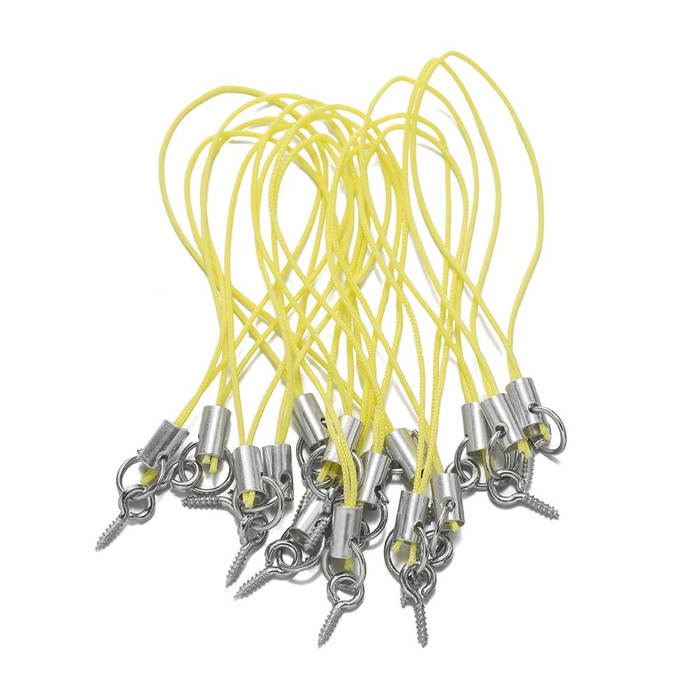 20/50pcs Lanyard Lariat Strap Cord With Eye Pins Screw Colour Strap Charm Cord Rope Keychains Hooks Mobile Phone DIY Accessories