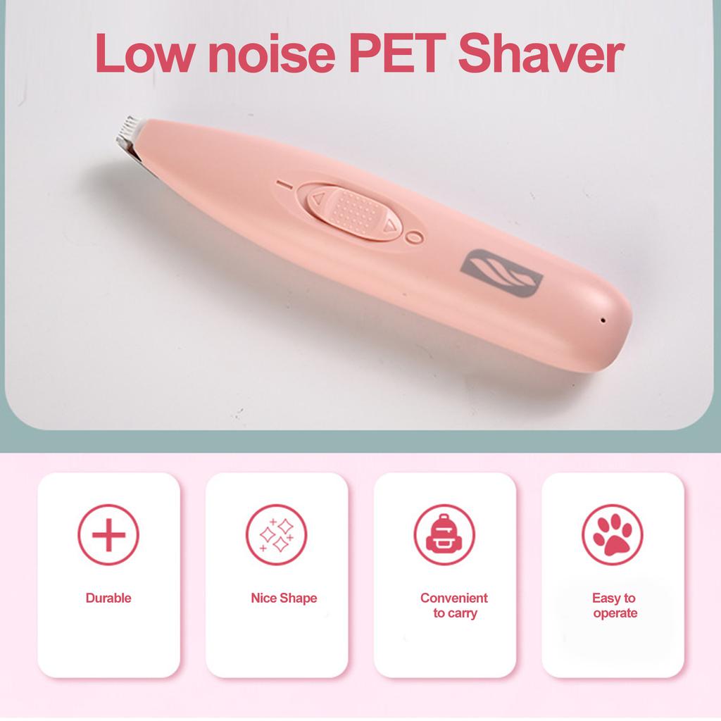 Professionelle Hundepflege-Haarschneidemaschine, kabellos, geräuscharm, 50 dB, Arbeitszeit 3 Stunden, 400 mAH, 3,7 V, klein