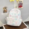 Cartable Nouveau Sac à Dos à Pois en Dentelle Coréen Léger Polyvalent Décontracté Grande Capacité Mode Sac à Dos pour Étudiant Trajet Scolaire