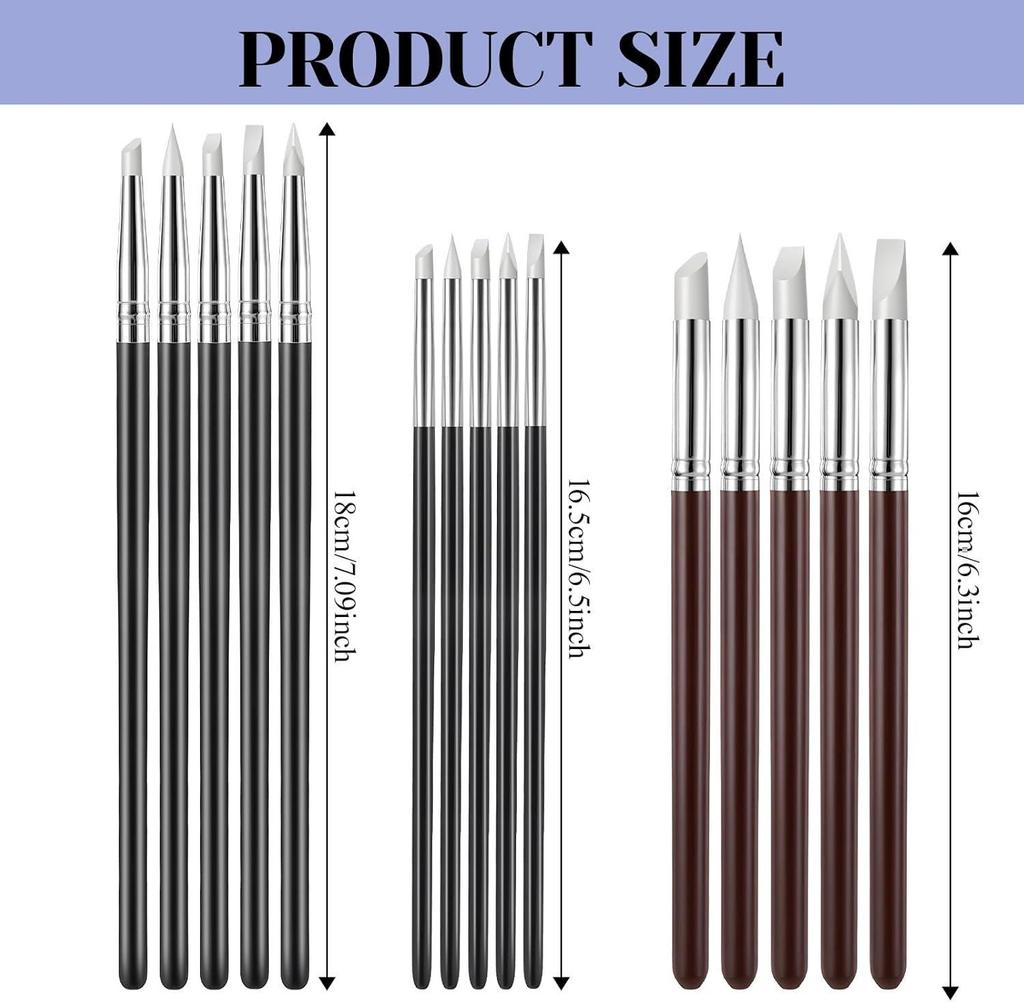 Dual-Ended Silicone Nail Art Tool: Smudge & Dot Pen