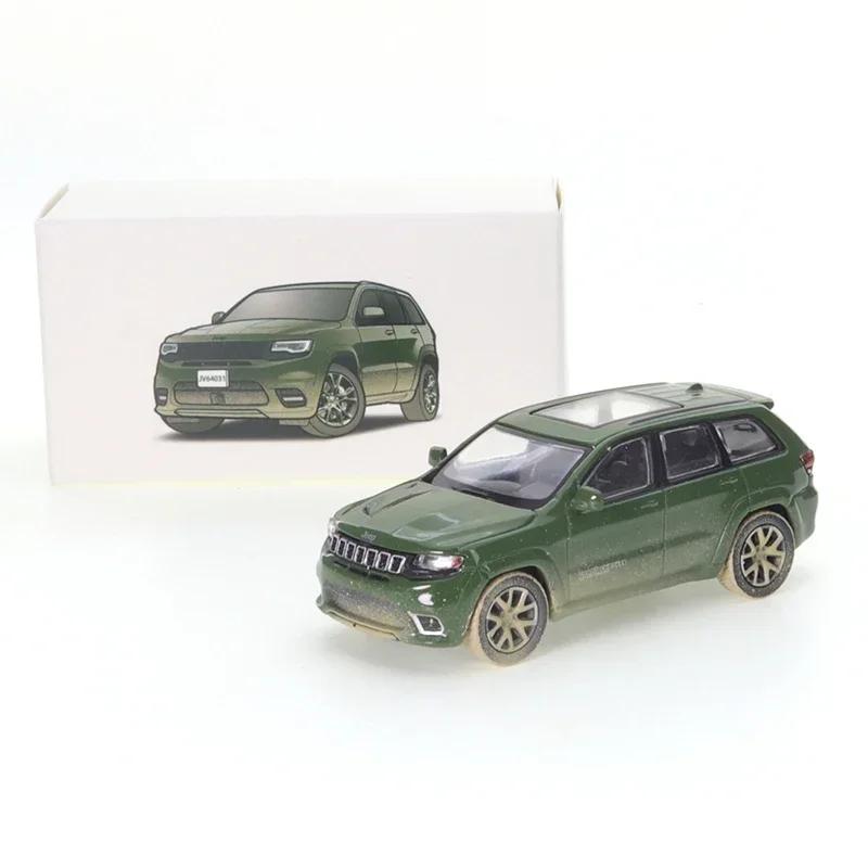 JKM 1/64 Jeep Grand Cherokee Trackhawk 2019 Series SUV Diecast Alloy Model Car Friends Gifts Collect Ornaments Kids Toys Boys